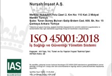 Nurşah A.Ş ISO 45001